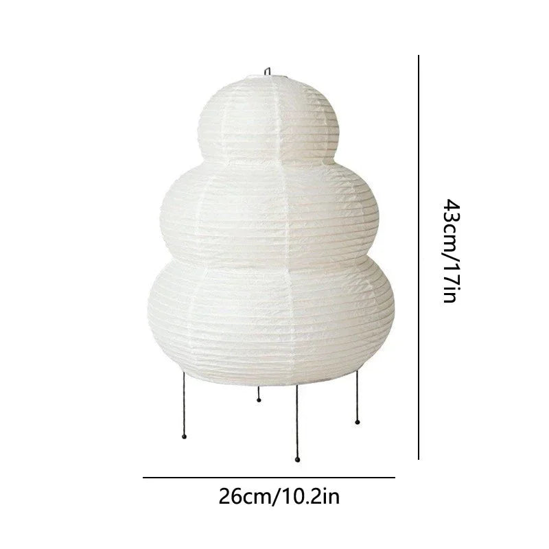 Japanese Design Akari White Paper Table Lamp