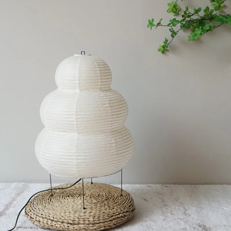 Japanese Design Akari White Paper Table Lamp