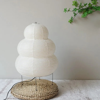 Japanese Design Akari White Paper Table Lamp