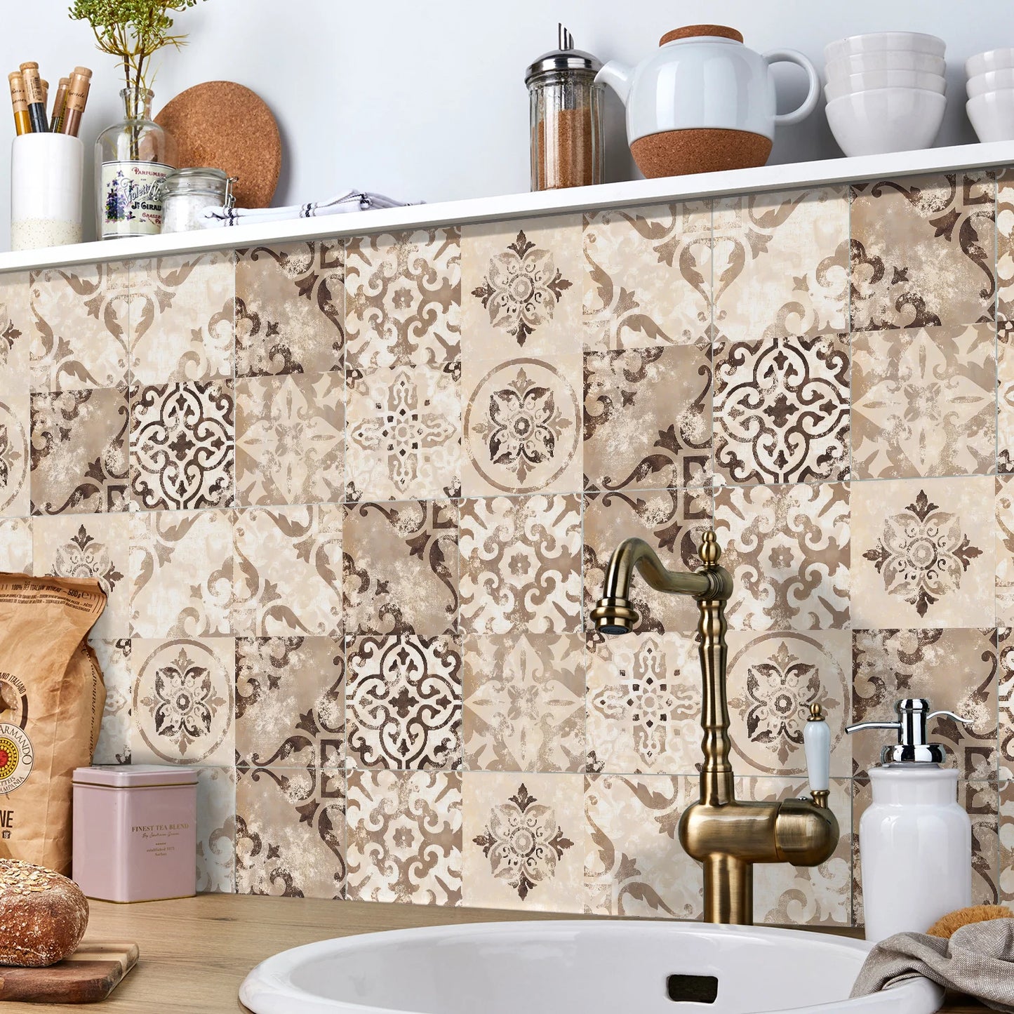 Set of 24 Moroccan Tile Stickers