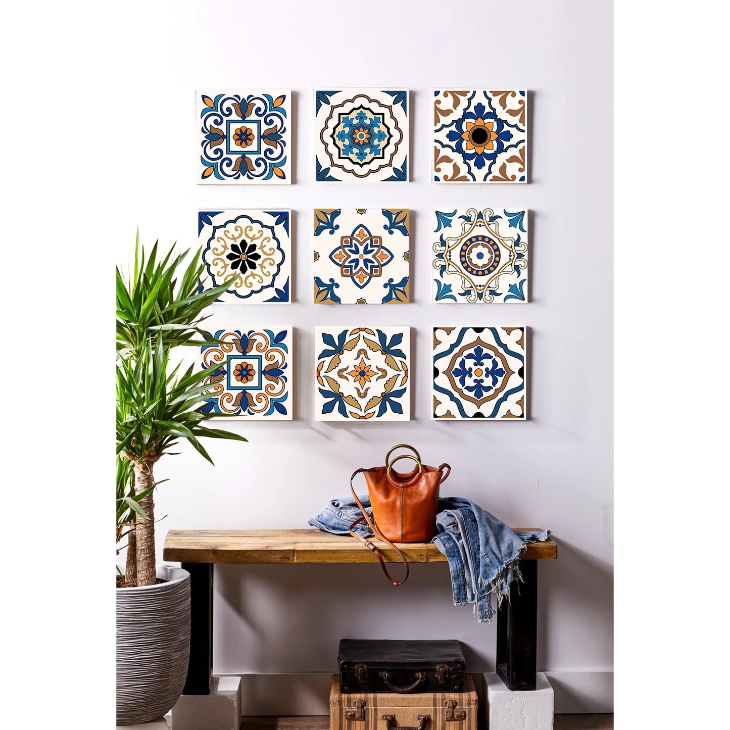 Set of 24 Moroccan Tile Stickers