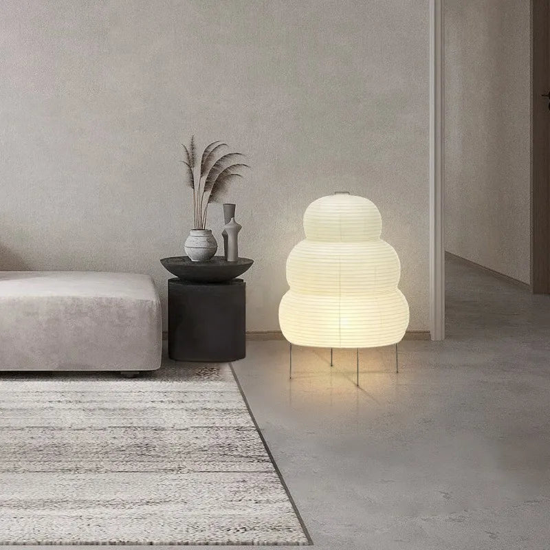Japanese Design Akari White Paper Table Lamp