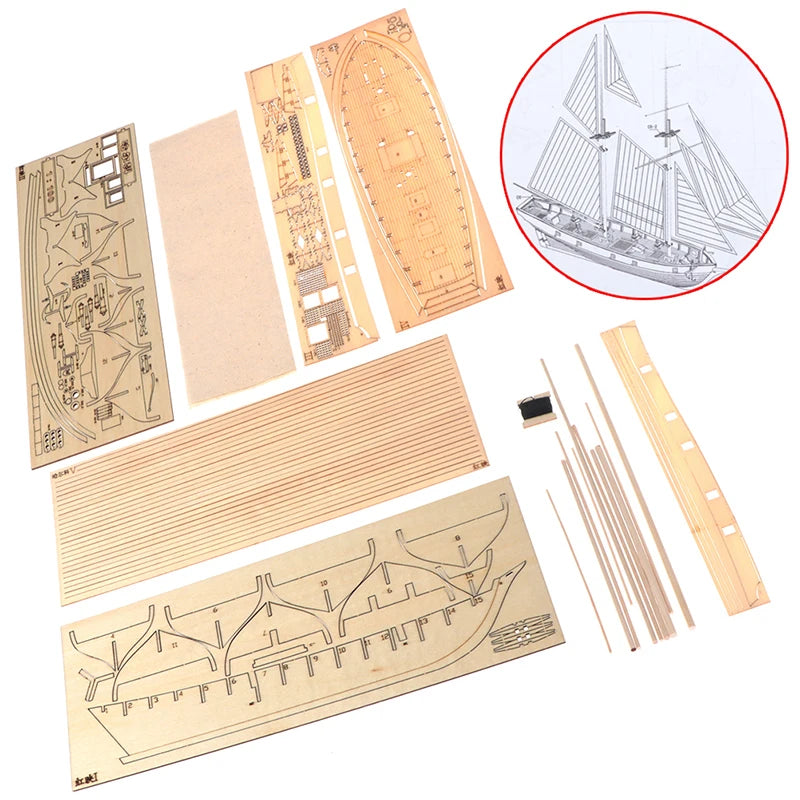 DIY Handmade Wooden Sailboat Ship Kits