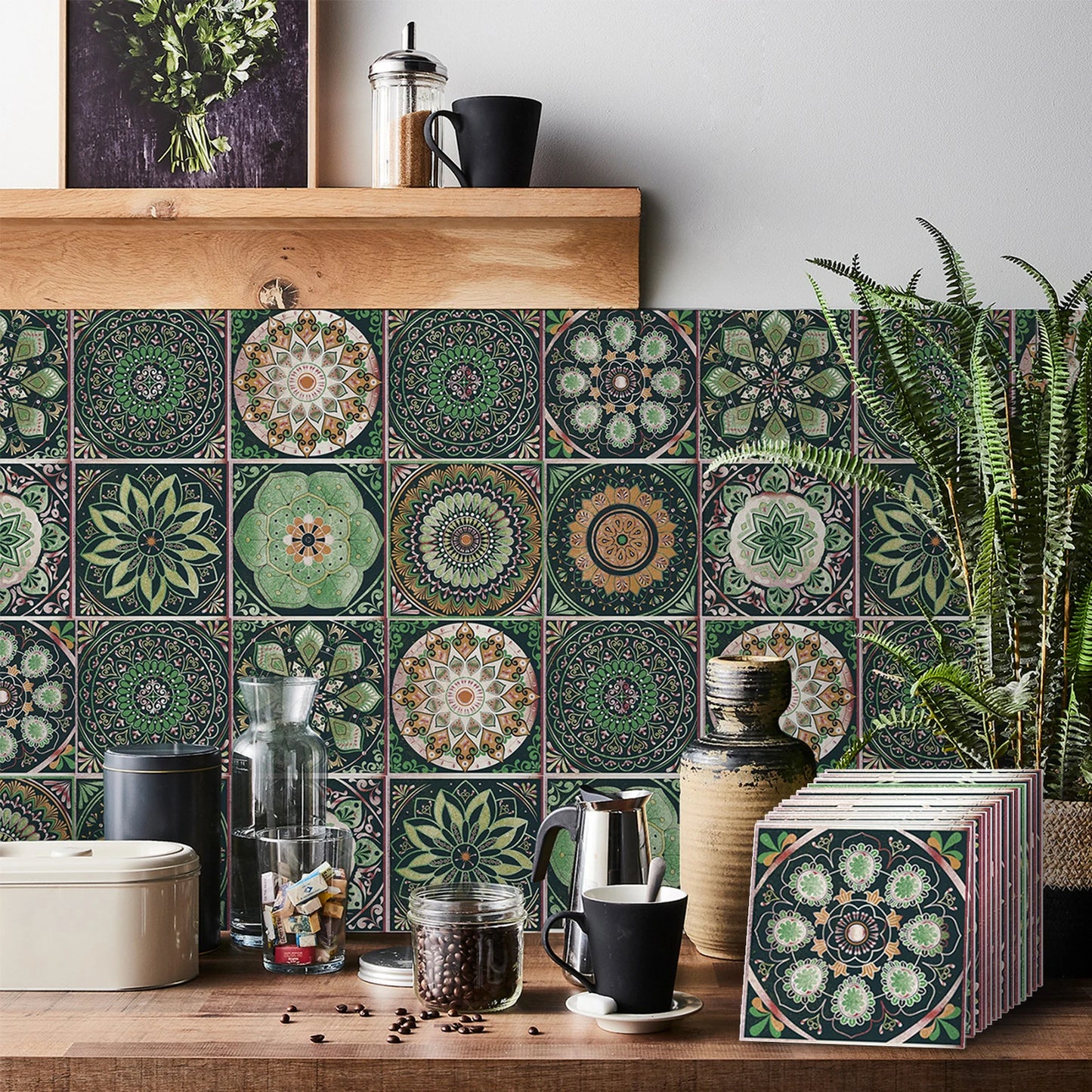 Set of 24 Moroccan Tile Stickers