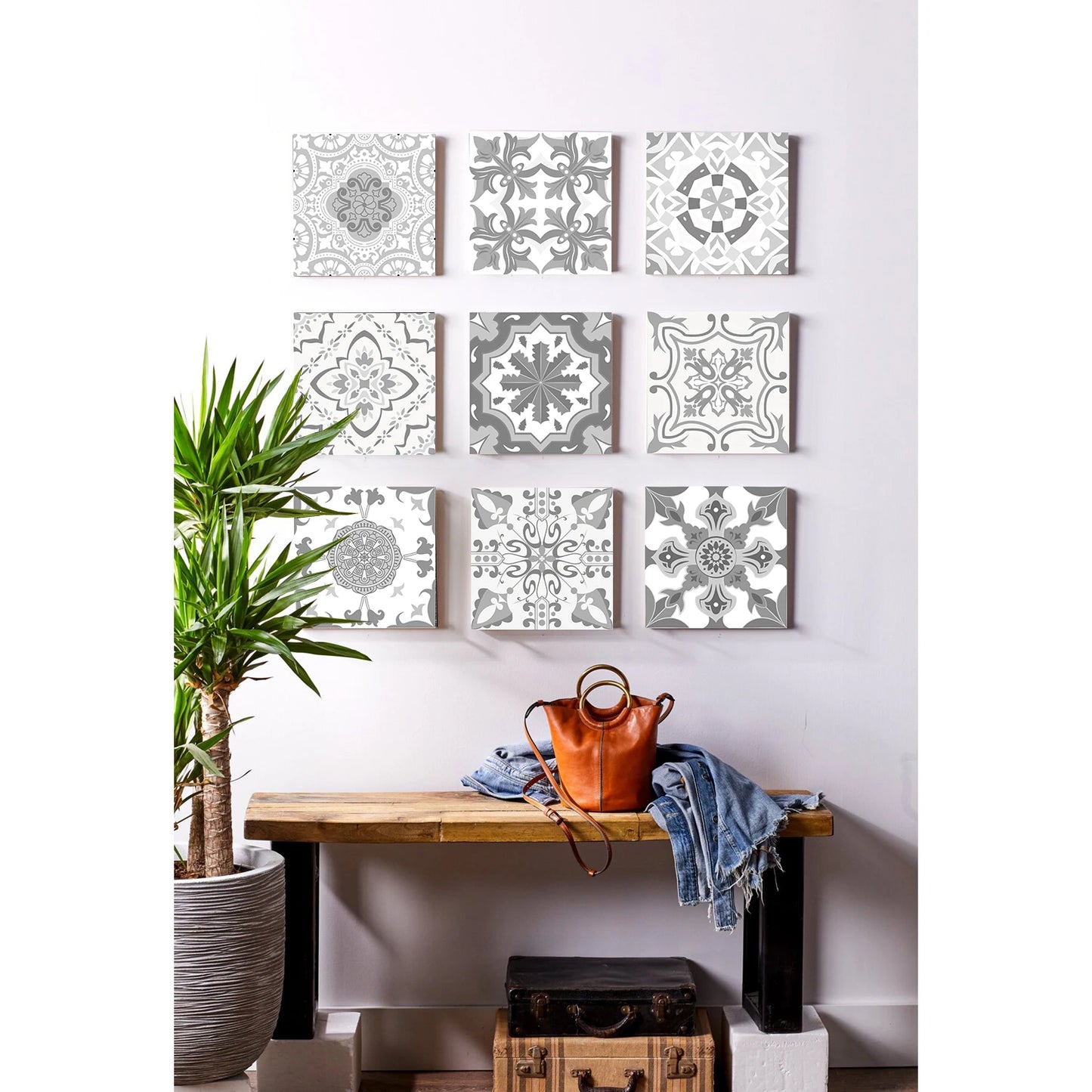 Set of 24 Moroccan Tile Stickers