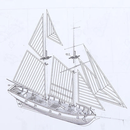 DIY Handmade Wooden Sailboat Ship Kits