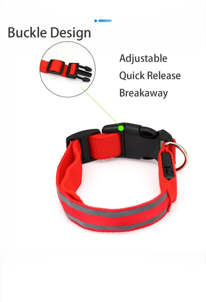 Reflective Night Safety Dog Collar