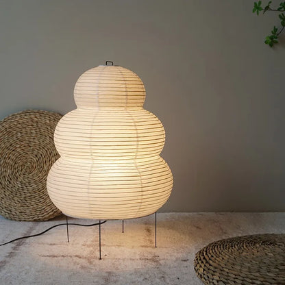Japanese Design Akari White Paper Table Lamp