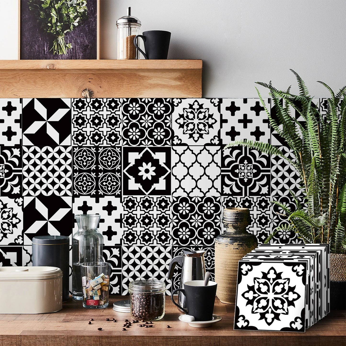 Set of 24 Moroccan Tile Stickers