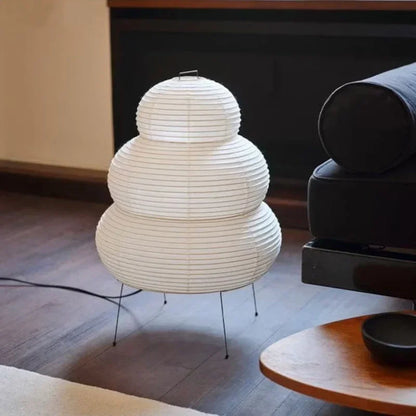 Japanese Design Akari White Paper Table Lamp
