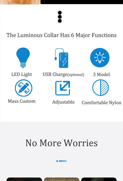 Reflective Night Safety Dog Collar