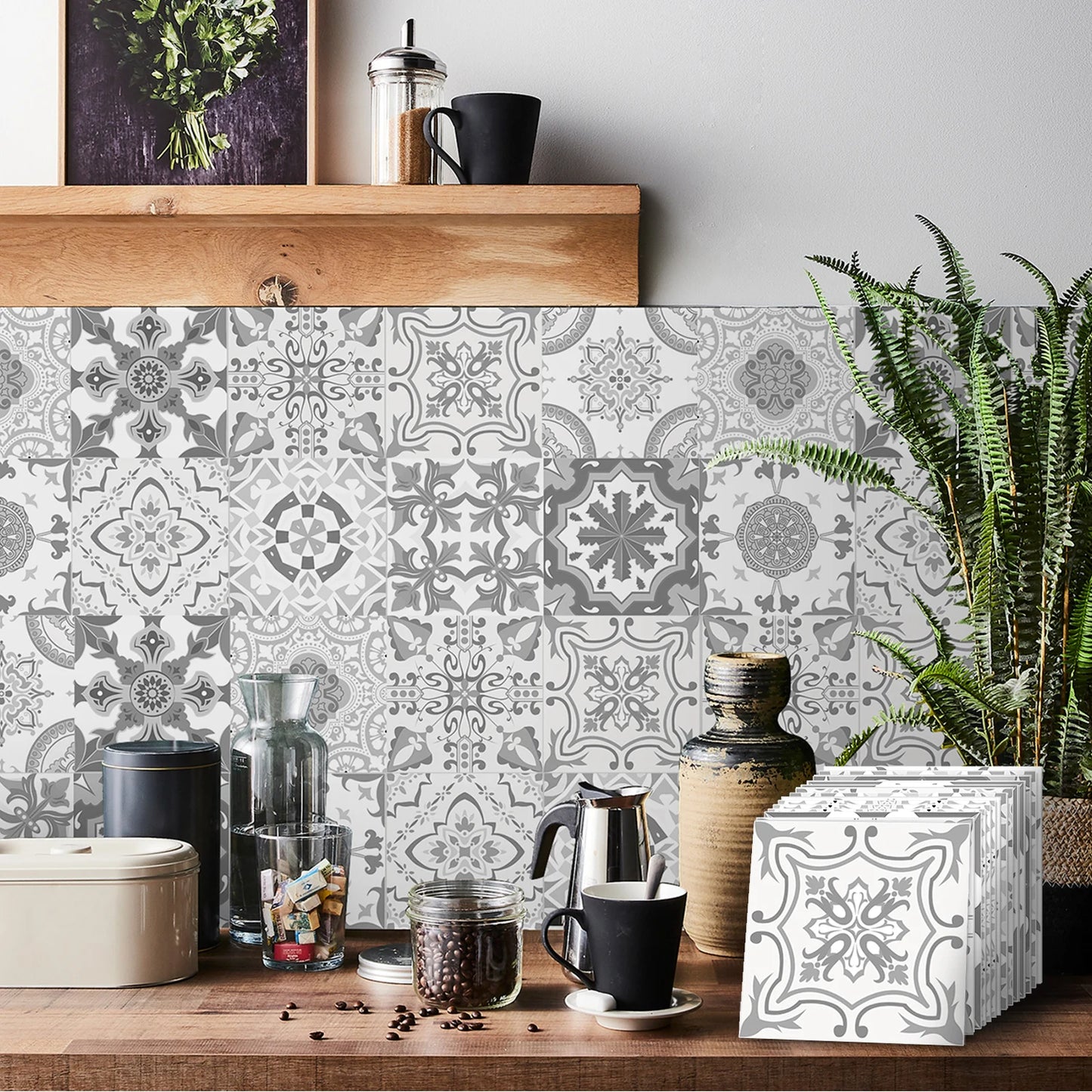 Set of 24 Moroccan Tile Stickers