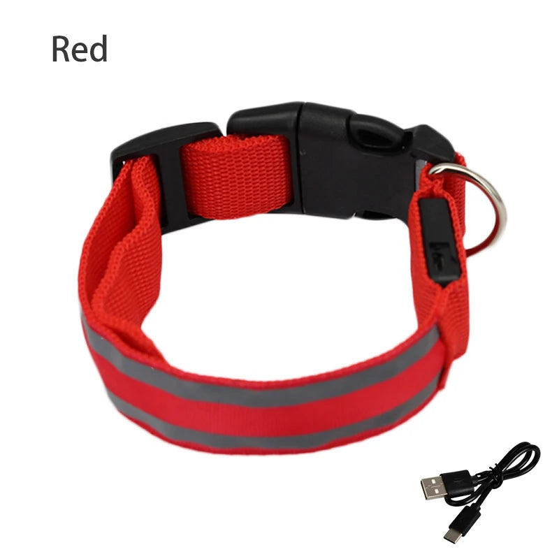 Reflective Night Safety Dog Collar