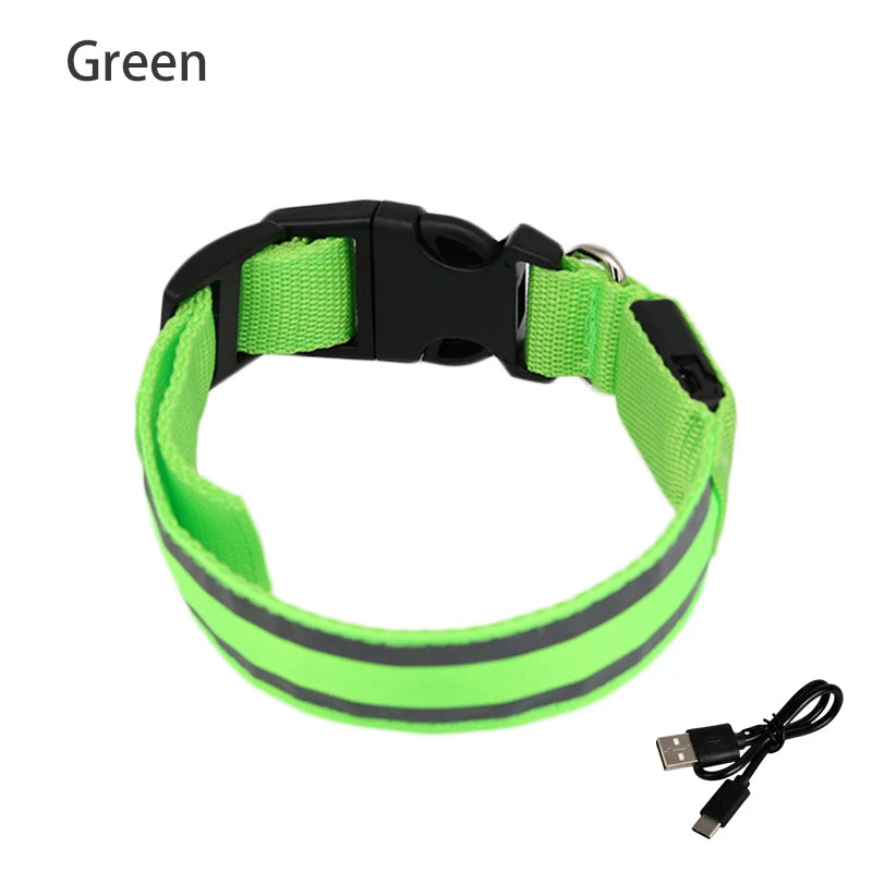 Reflective Night Safety Dog Collar