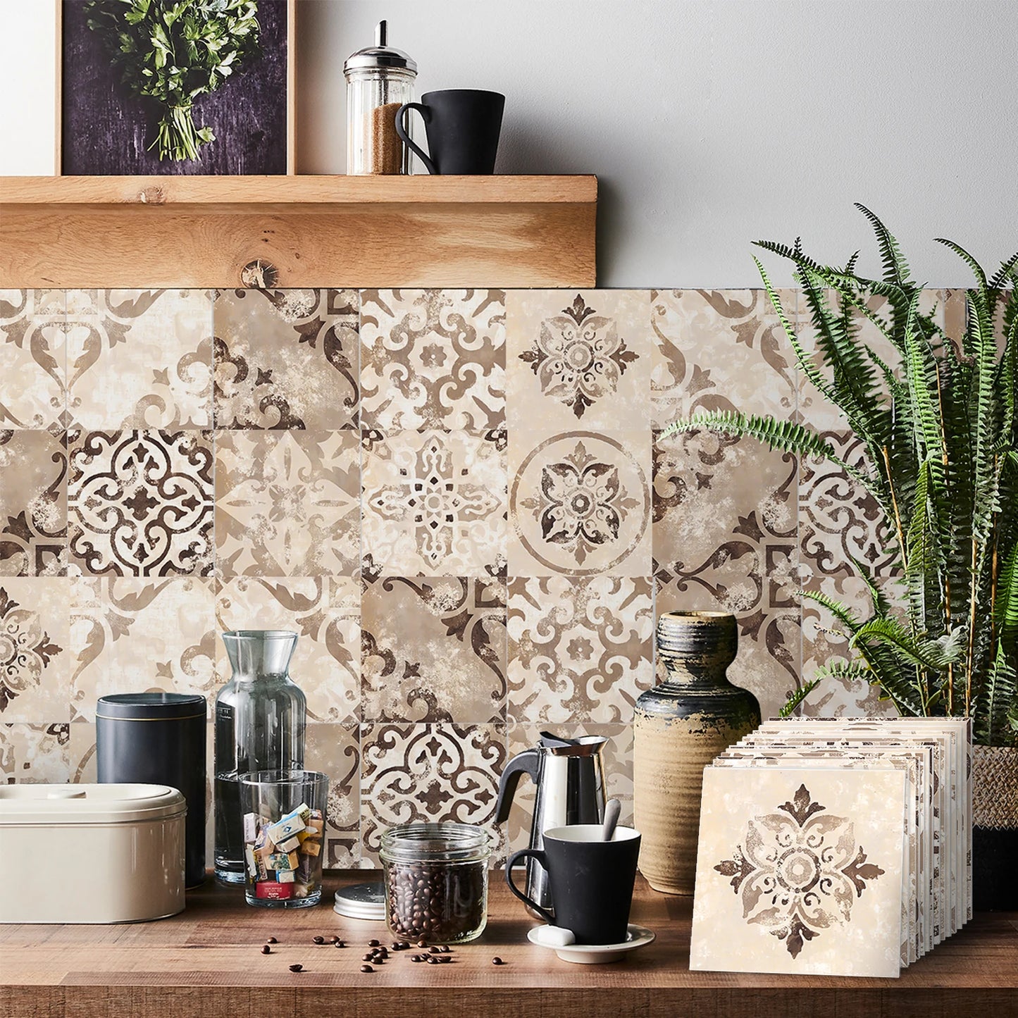 Set of 24 Moroccan Tile Stickers