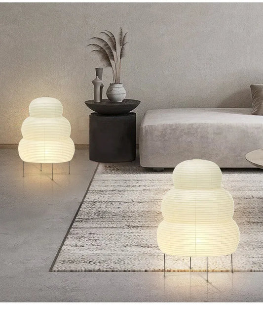 Japanese Design Akari White Paper Table Lamp